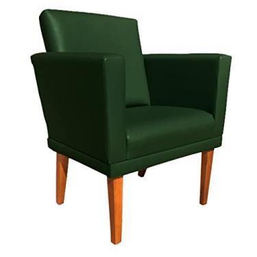 Imagem de Poltrona Decorativa Para Clínica e Recepção - Berlim (Suede Verde Musgo)