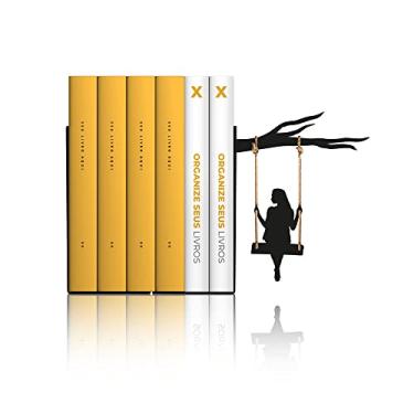 Imagem de BEEK Porta Livros Organizador Bibliocanto (Preto e Amarelo) - Balanço na Árvore para Livros