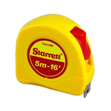 Imagem de Trena De Bolso Starrett Amarela Com Trava Vermelha 5M - 16`
