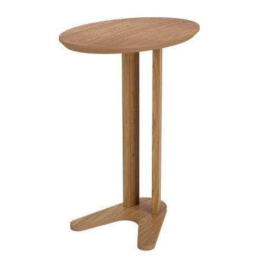 Imagem de mesa lateral oval selene freijó