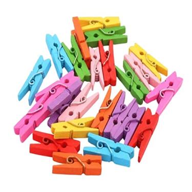 Imagem de Kit C/ 30 Mini Pregadores Prendedores Coloridos De Madeira