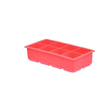 Imagem de Forma de Gelo Big Ice em Silicone para 8 Cubos 21x11x5cm Kenya Vermelha