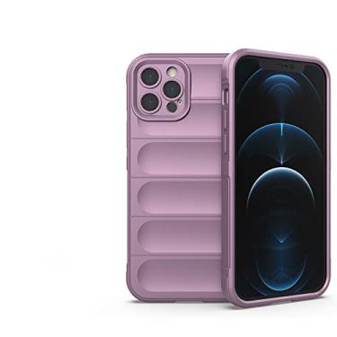Imagem de Capa de telefone à prova de choque de cor sólida simples para iPhone 13 11 12 Pro Max 7 8 Plus X XS XR SE 2020 Capa de silicone durável, roxa, para iPhone 7Plus/8Plus