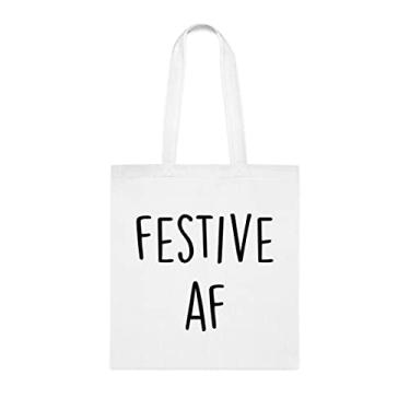 Imagem de Sacola festiva Af, presente festivo Af, bolsa de ombro festiva Af, sacos reutilizáveis Af festivos, ideia de presente de cesta de natal de aniversário, presente para ela, presente