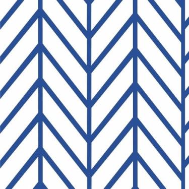 Imagem de Papel De Parede Adesivo Chevron Azul Quarto Sala Rolo 3m