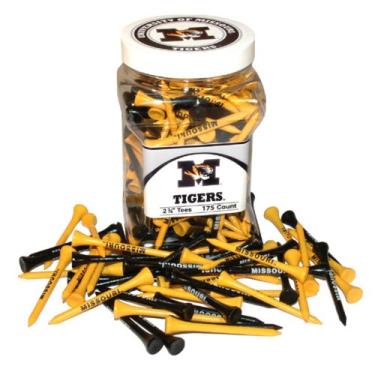 Imagem de Team Golf Camisetas de golfe NCAA Missouri Tigers de 6,5 cm, pacote com 175, tamanho regular, da equipe