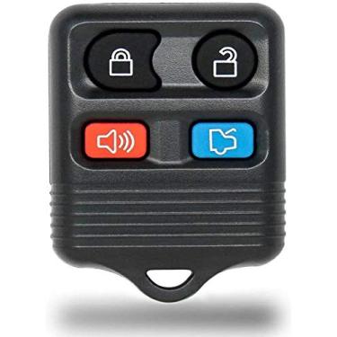 Imagem de 1 novo chaveiro de carro com 4 botões, entrada sem chave, compatível com Mustang Escape Expedition Explorer Focus Fusion Taurus Escort Lincoln Navigator Town Car Mercury com programação DIY (pacote com 1)