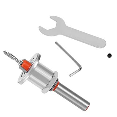 Imagem de Fenteer Broca Brad Point Escareador Ajustável Instalação Simples Multifuncional Haste Redonda Furo de aço Broca para Carpintaria, 3MM