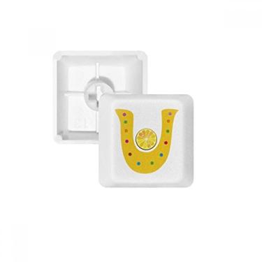 Imagem de OFFbb Teclas PBT padrão bonito de frutas laranja alfabeto U para teclado mecânico branco OEM impressão sem marcação
