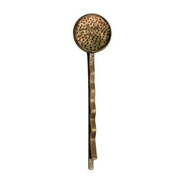 Imagem de Chapéu de cabeça com design abstrato de penas de leopardo estilo retrô de metal