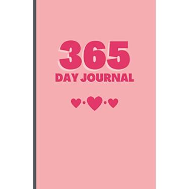 Imagem de 365 Day Journal: Unlined and Undated Daily Diary - 5.5in x 8.5in | Pink Background Cover: A whole year of daily journal ideal gift for friends and family