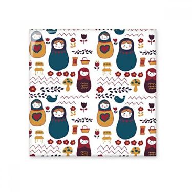 Imagem de Russia Dolls Pôster de flor russa Matrioska cerâmica brilhante decalque de tijolos esmaltados