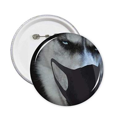 Imagem de Bonito, engraçado, siberiano, pinos, distintivo, botão, emblema, decoração, 5 peças