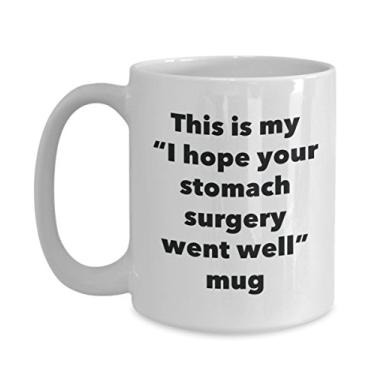 Imagem de Caneca This is My "I Hope Your Stomach Surgery Went Well" - Caneca de café de cacau quente divertido - ideia de de Natal