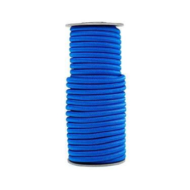 Imagem de Corda de choque Paracord Planet – 1,5 m, carretel de 1/4 polegada – Absorvente de choque – Corda elástica de nylon elástico azul