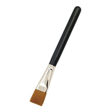 Imagem de harayaa Pincel de base, cosméticos, cabo de madeira liso, pincel de máscara facial profissional macio para esfumar salão de emulsão líquido