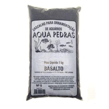 Imagem de Substrato Aqua Pedras Basalto N°0 - 1kg Aquários e Jardins