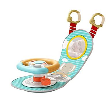 Imagem de Brinquedo de Volante para Cadeirinha de bebê Com Espelho, Música, Luzes e Sons de Direção (red, yellow)
