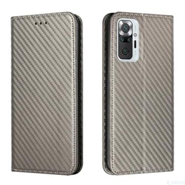 Imagem de Capa de telefone de fibra de carbono de luxo para Xiaomi para Redmi Note 10 10S 9 9A 9C 9S 9T 8 8T 8A 7A 6 7 Pro 5 5A Tampa do slot para cartão flip couro, cinza, para Redmi 7A