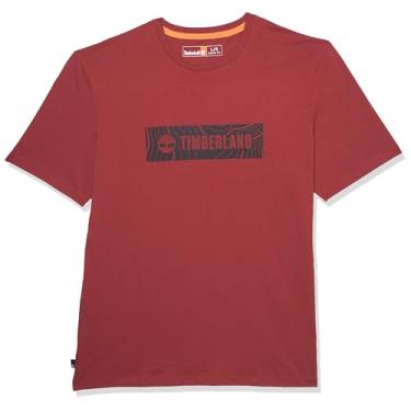 Imagem de Timberland Tfo SS CC Linear Logo tee Chili Oil-App t-shirt para homem, Óleo de Chili, P