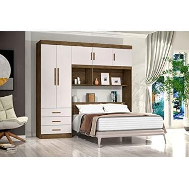 Imagem de Roupeiro Cancún com Cabeceira 5 Portas (Jequiti/OffWhite)
