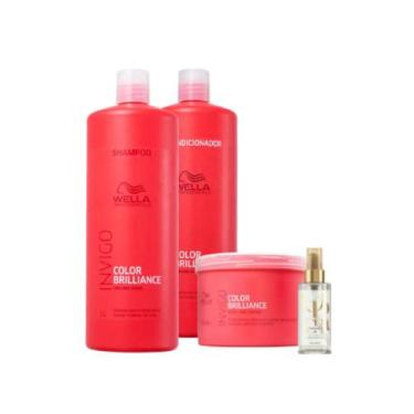 Imagem de Kit Wella Professionals Color Brilliance Sh 1L + Cond 1L + Masq 500G +