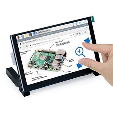 Imagem de Freenove Monitor touchscreen de 5 polegadas para Raspberry Pi 5 4 B 3 B+ A+, tela IPS de 800x480 pixels, tela capacitiva de toque de 5 pontos, porta de exibição sem driver