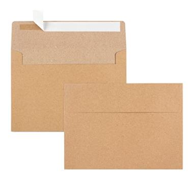 Imagem de 90 pacotes de envelopes 3,5 x 5 para convites, envelopes de convite A1, envelopes marrom Kraft, envelopes pequenos RSVP para casamentos, fotos, cartões postais, cartões de felicitações, correspondência