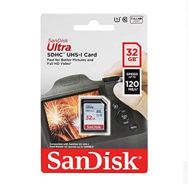 Imagem de SanDisk Cartão de memória Ultra 32GB Classe 10 SDHC até 40MB/s- SDSDUN-032G-G46 [Versão mais antiga]