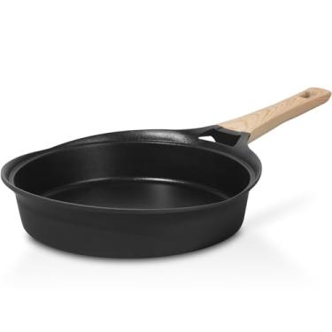 Imagem de ESLITE LIFE Frigideira antiaderente, revestimento de granito saudável, ovo, omelete, pedra, panela, cozinha, sem PFOA (preta, 28 cm)