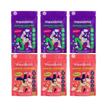 Imagem de Kit com 6 Sopas de Letrinhas Sortidas de 90g cada - Mexidona
