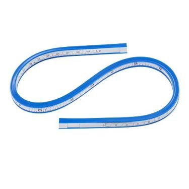 Imagem de Pacific Arc Régua com curva flexível graduada de 45,7 cm com borda de tinta, para desenho, fabricação de padrões, engenharia, fabricação de estêncil, montagem de sela