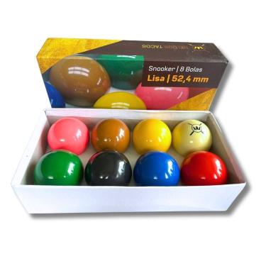 Imagem de Jogo 8 Bolas Sinuca Snooker Regra BR 52,4 mm Rei dos Tacos