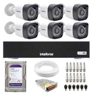 Imagem de Kit 6 Câmeras Segurança Full HD DVR Intelbras 8 Canais Com HD Completo