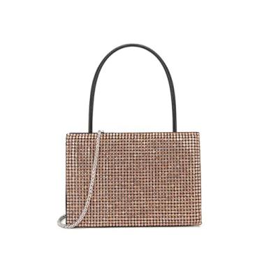 Imagem de Bolsa clutch feminina para noite bolsa nude bolsa luxuosa carteira de noiva com glitter multicolorido bolsas de strass, C