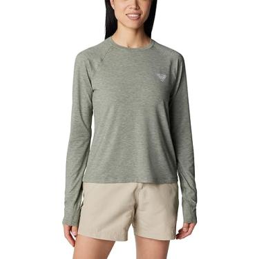 Imagem de Columbia PFG Uncharted Knit manga longa feminina, Cipreste mesclado, PP