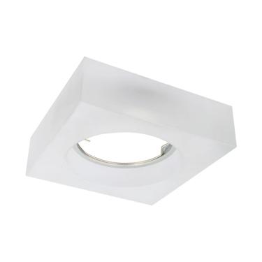 Imagem de Spot Taschibra Quadrado Embutir Vidro Jateado SP23 Mr16 Bivolt