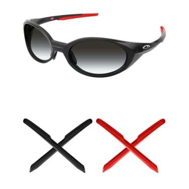Imagem de Mryok 2 pares de meias de substituição para óculos de sol Oakley Eye Jacket Redux OO9438 - Vermelho e Preto