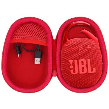 Imagem de co2CREA Estojo rígido de substituição para JBL Clip 5 mini alto-falante portátil à prova d'água (capa vermelha)