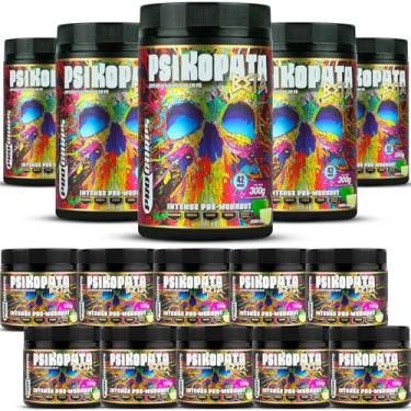 Imagem de Pro Corps Kit 10 Pré Treinos Psikopata 100g + 5 Pré Treinos Psikopata 300g (2,5kg (somados), Limão)