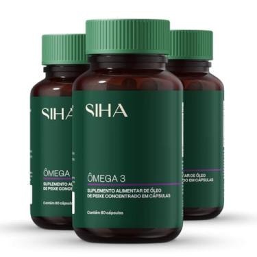Imagem de Ômega 3 Siha - 1100mg 660EPA 440DHA Softgel 180 cápsulas (3 potes)