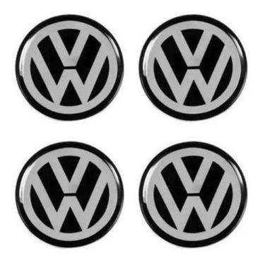 Imagem de Jogo 4 Emblema Adesivo Calota Vw Gol G1 A G8 Resinado - 48Mm - Tfcalot