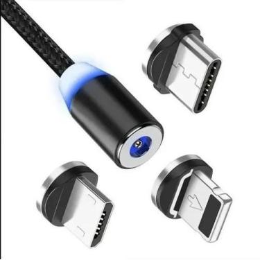 Imagem de Cabo Carregador Magnetico 3 Vias - Save Time, Usb, 3