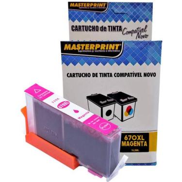 Imagem de Cartucho de Tinta Masterprint Compatível com 670xl 670 para Impressora