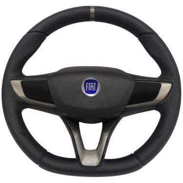 Imagem de Volante Esportivo Fiat Fiorino 2001 até 2013 Logo Azul + Cubo - Polipa