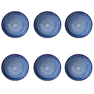 Imagem de Conjunto de Pratos Fundos 06 Peças Esfera Azul Schmidt