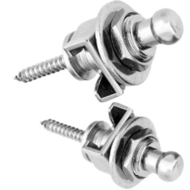 Imagem de Strap Lock Roldana P/ Guitarra C/ trava Cromada SL05 Par Smart
