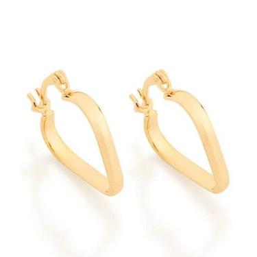Imagem de Brincos banhado ouro 3x 24k 18k e 22k femininos argola pequenos coraçã