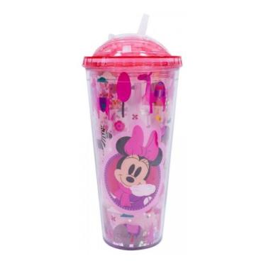 Imagem de Copo Rosa Minnie Mouse Cubos Gelo Artificial 600ml - Disney, Minnie