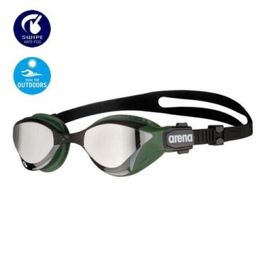 Imagem de óculos De Natação Cobra Triathlon Swipe Mirror Arena, Verde militar, P